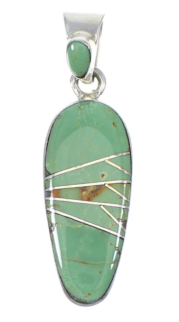Turquoise Authentic Sterling Silver Pendant RX77182